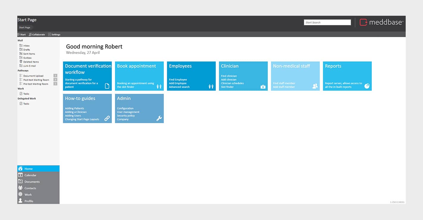 Meddbase Homepage Customised