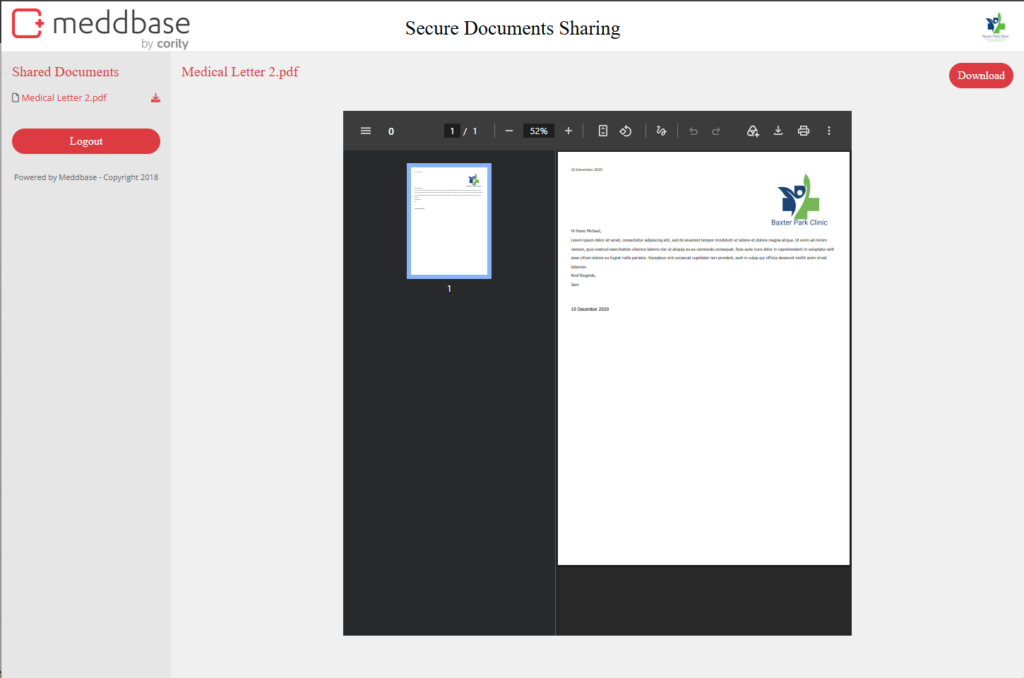 Secure Messaging and Document Sharing